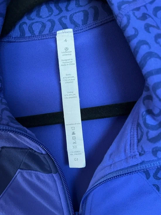 lululemon athletica Royal Blue Geometric Zip Jacket - Picture 4 of 4